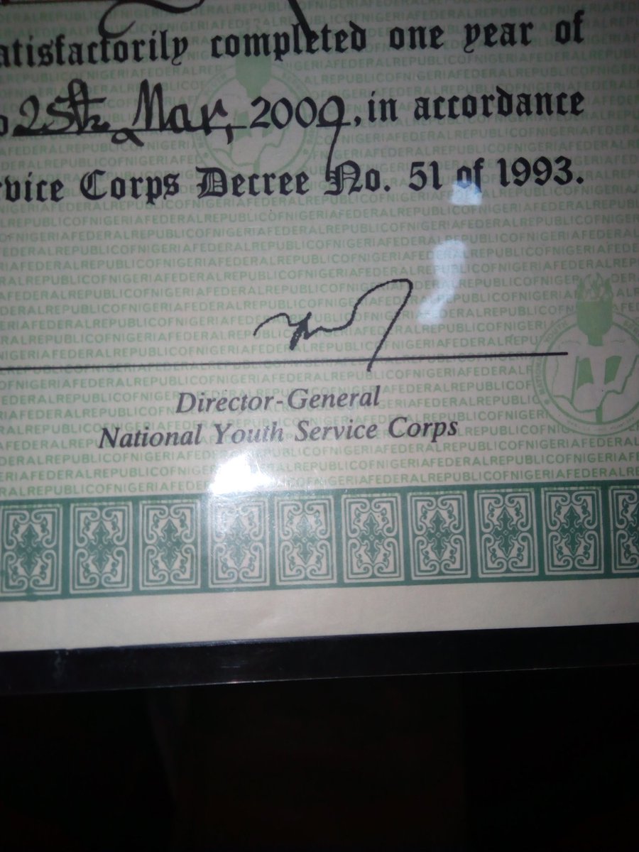 See Another Nysc Certificate Signed By Same Ex Dg In March 09 But Left In Jan 09 Naijafinix
