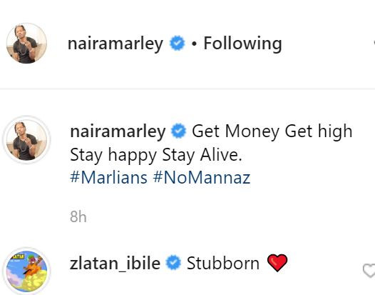 Naira Marley who was released on bail two days ago after spending 35-days in jail for fraud related crimes has made his return to social media. In his first post, he shared the photo above and wrote, ‘get money, get high, stay happy, stay alive’.