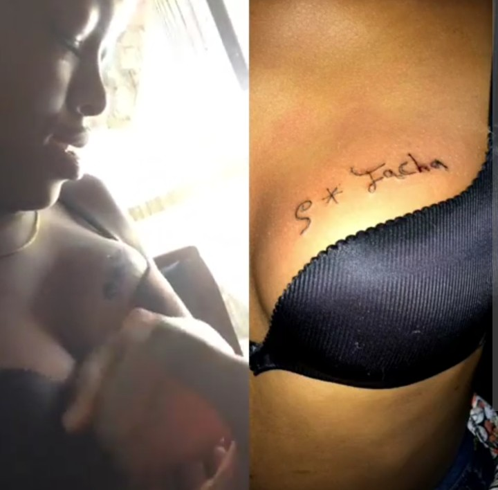 BBNaija 2019:- Nigerian Lady Tattoos Tacha's Name On Her Boobs » Naijafinix