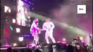 Lil Kesh And Young John Fell Twice While Performing On Stage The producer, Young John and the Nigerian singer, Lil Kesh fell down on stage while performing