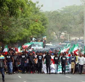 The protest embarked upon, on Monday, in Abuja by the leaders and members of the Peoples Democratic Party against the judgement of the Supreme Court on the 2019 Imo State governorship election ended abruptly at the Eagle Square.