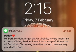 Father Gives His Daughter Valentine’s Day Advice About Not Losing Her Virginity