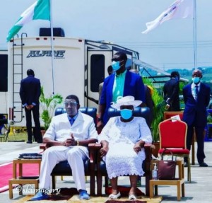 Pastor Adeboye, His Wife, And Son Rocking Faceshield and ...