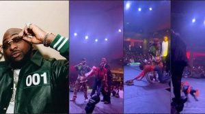 Davido Brought Out Lucky Female Fan On Stage And Gave Her His Sneakers And N2Million