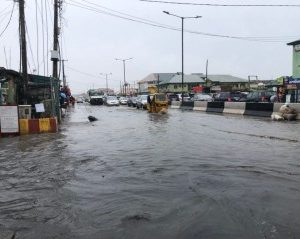 Flood Takes Over Okota Area In Lagos