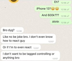 I Feel Worthless – Nigerian Man Cries After His Girlfriend Got iPhone 13 And 600k As Birthday Gift From Male Bestie