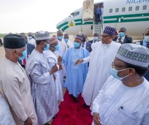 Sallah: President Buhari Arrives Daura, Katsina