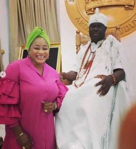 The actress posted photos of herself and the Oba on Instagram on Wednesday.