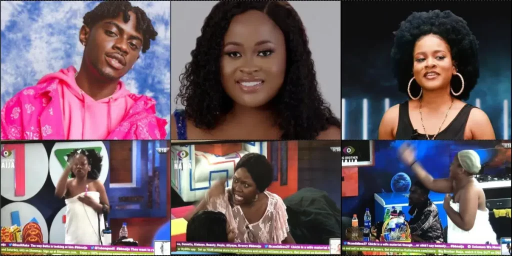 BBNaija 2022:- Chaos In Biggie’s House As Amaka, Phyna, Bryann, And Khalid Engage In Heated Argument