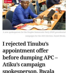 Daniel Bwala: I Rejected Tinubu’s Appointment Offer Before Dumping APC