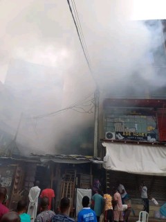 Fire At Plaza 44, Balogun Market, Lagos Island