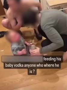 Parents Arrested For Giving Their Baby A Shot of Vodka (Photo)