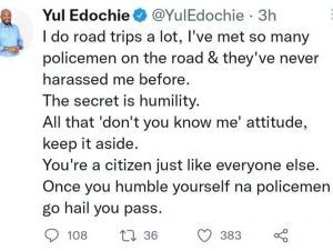 Yul Edochie Advises Nigerians On How They Can Avoid Getting ‘Harassed’ By Police