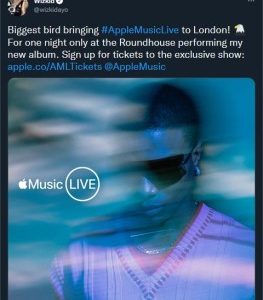 GAME CHANGER!! Apple Music Presents Wizkid Live In An Exclusive Performance In London