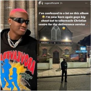 Ruger Reveals He’s Now Born Again After His Recent Church Deliverance Service