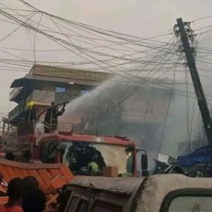 Fire Outbreak At Main Market, Onitsha, Anambra State