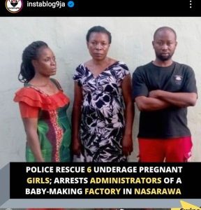 Police Arrest "Baby Factory" Operators In Nasarawa State.