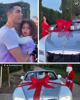 Christmas: Georgina Rodriguez Surprises Ronaldo With a Rolls Royce