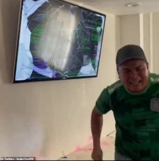 Distraught Mexico Fan Destroys His Expensive TV After World Cup Heartbreak