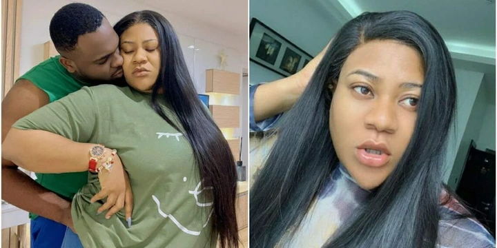 Nkechi Blessing's Younger Lover Kisses Her, Sparks Reactions