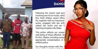 Dangote Group breaks silence on its truck hitting Phyna’s junior sister