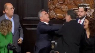 Fight breaks out in Mexican house between chamber president and opposition leader