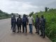 Nigerian man praises police officers who came to his rescue after his car suffered a fault on an express road