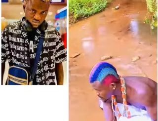 Portable posts video of himself washing his head by the river in ritual rites