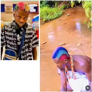 Portable posts video of himself washing his head by the river in ritual rites