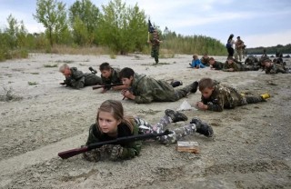 Russian kids as young as 8 seen handling AK-47s and grenades in military drill