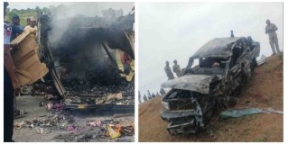 Four NYSC Members, Soldier Burnt Alive in Fiery Adamawa Road Accident